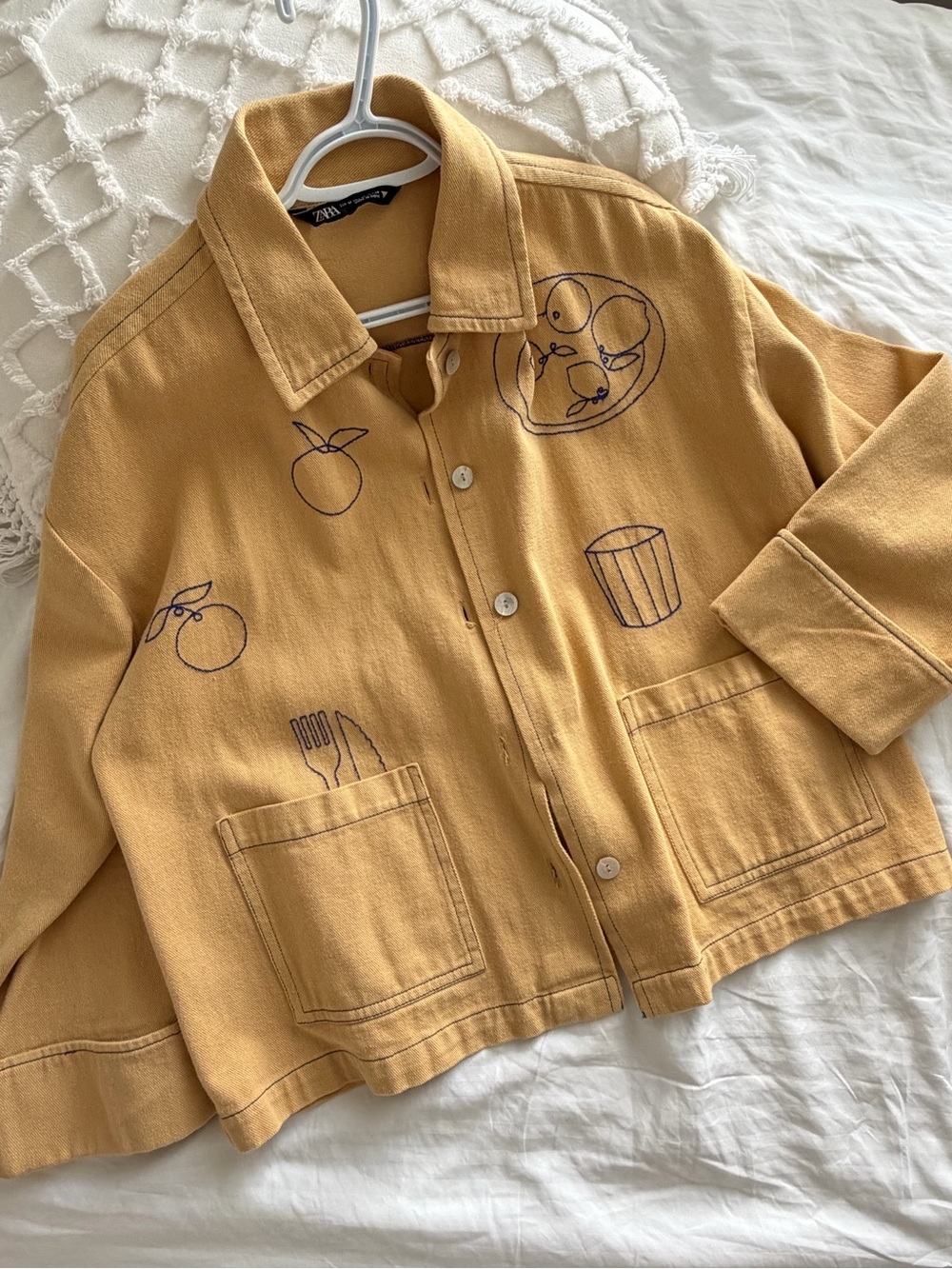 Zara Jacket with Embroidered Sketches - Picture 2 of 4